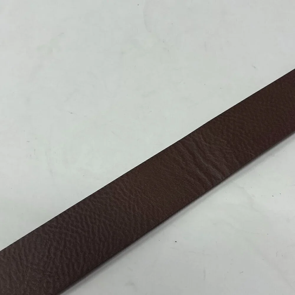 NWT Columbia brown leather belt boys silver hardware large 30-32